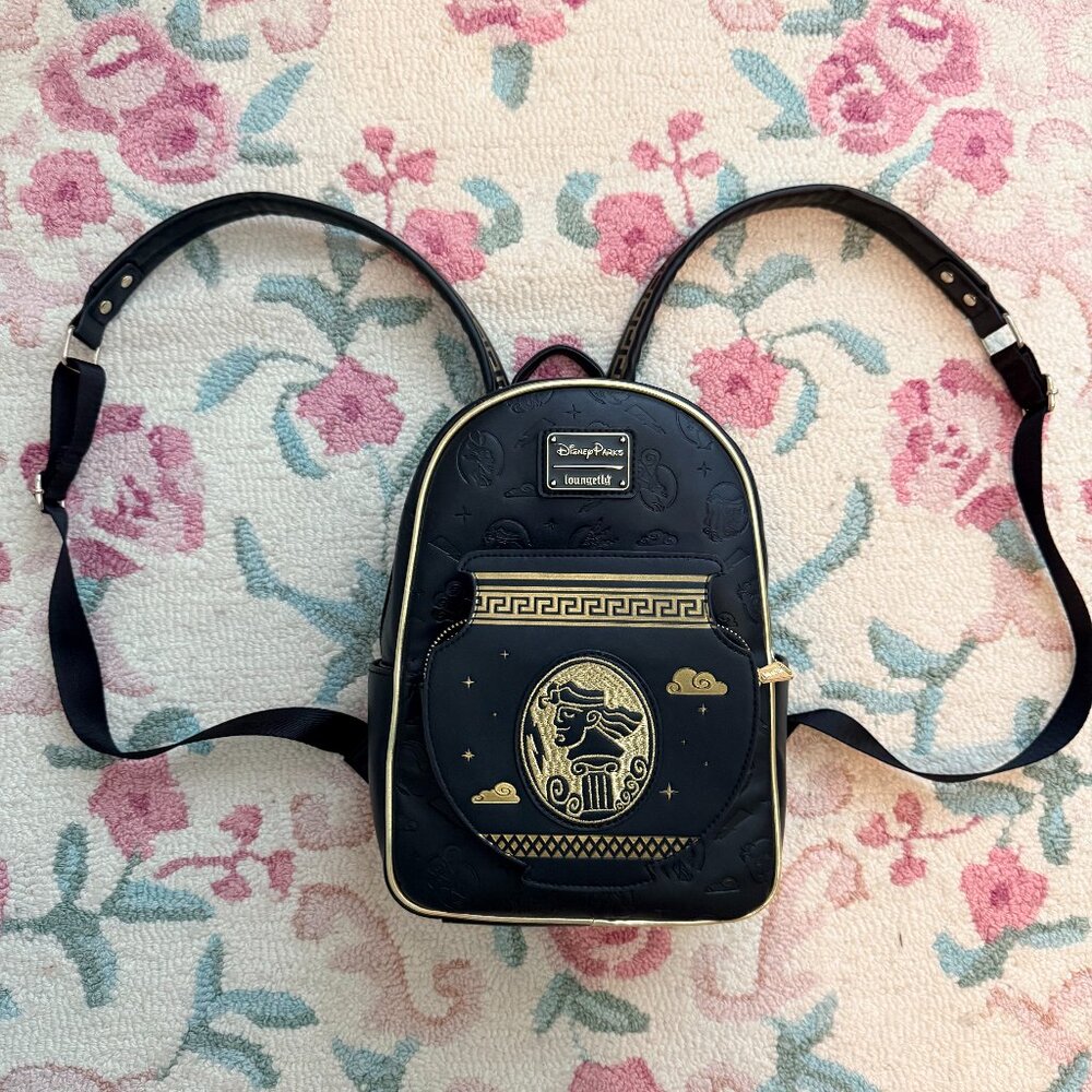 Loungefly Disney Parks Hercules Vase Mini Backpack Black
